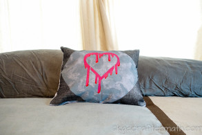 Graffiti Heart Pillow